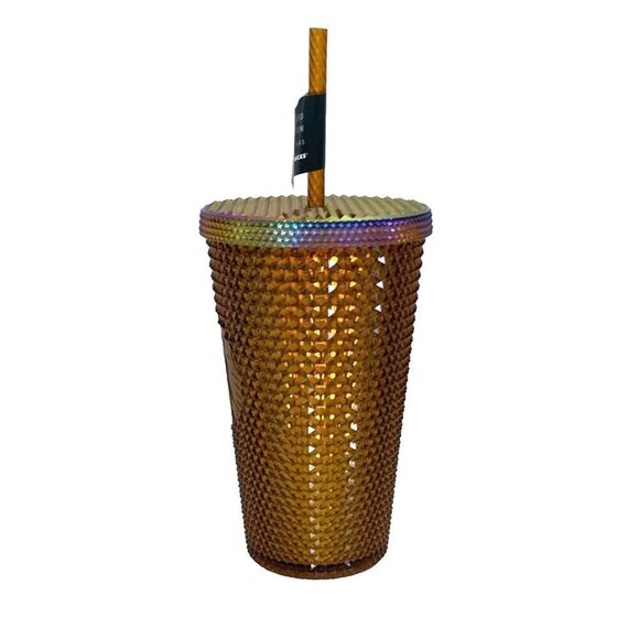 Starbucks 2021 Limited Edition 50 Years Copper Gold Studded 16 oz. Tumbler Cup - Picture 4 of 7